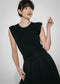 Kora viscose mix dress | Black