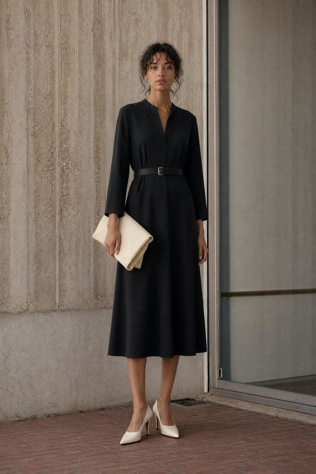 Lalla dress technical jersey Lalla dress technical jersey | Black