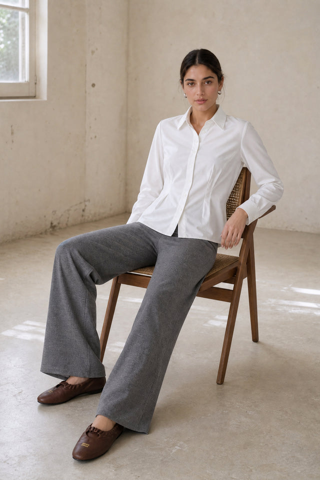 Marcellina blouse technical jersey Marcellina blouse technical jersey | White