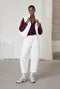 Martinez jeans white vest | Shiny White