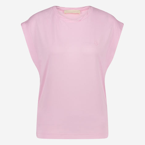 Maria stretch viscose logo top | Flamingo