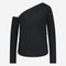Lidia stretch technical jersey top | Black
