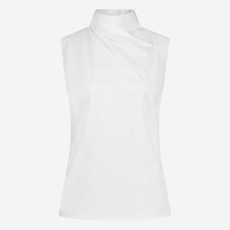 Naomi stretch technical jersey top | White
