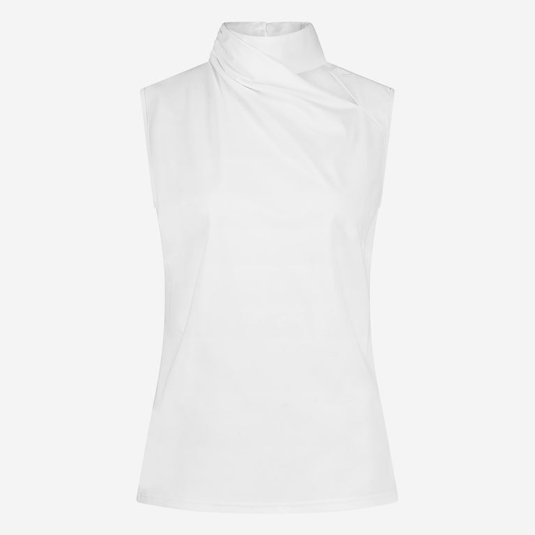 Naomi stretch technical jersey top | White