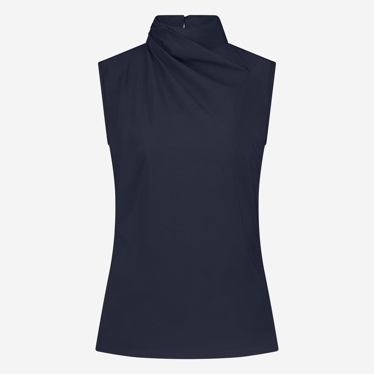 Naomi stretch technical jersey top | Blue