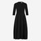 Heide tech jersey dress LS | Black