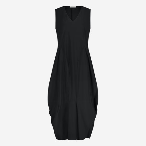 Ria WS stretch technical jersey dress | Black