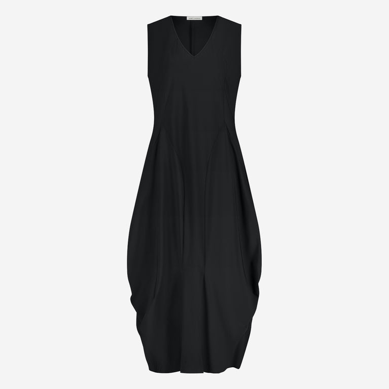 Ria WS stretch technical jersey dress | Black