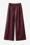 Sienna eco leather wide-leg pants | Bordo