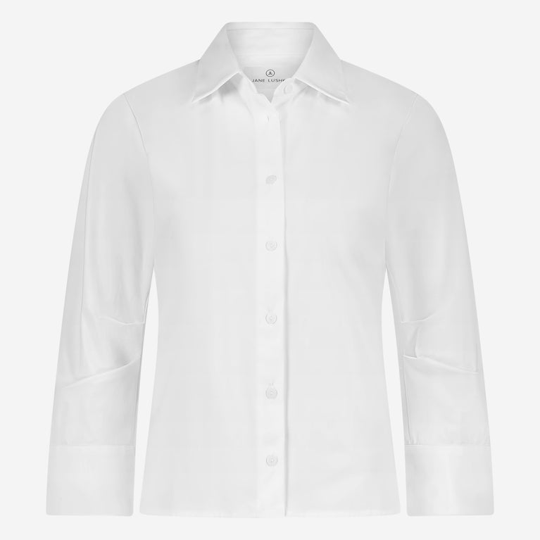 Iva stretch technical jersey blouse | White