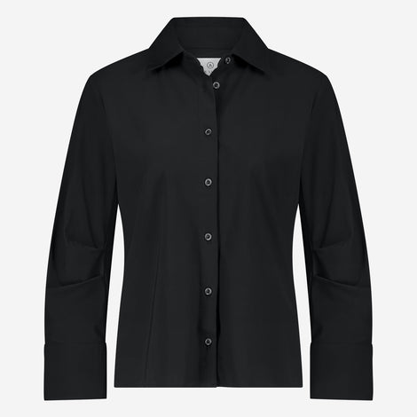 Iva stretch technical jersey blouse | Black
