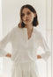 Damiana stretch technical jersey top | White