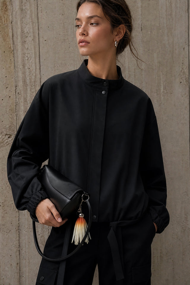 Ian jacket technical jersey Ian jacket technical jersey | Black