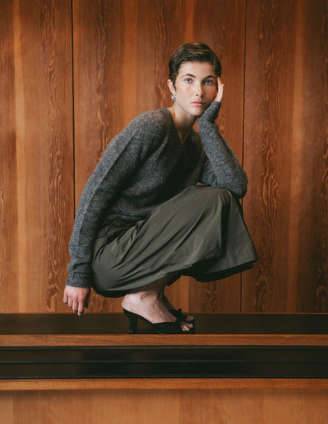 Alissa taffeta skirt | Army