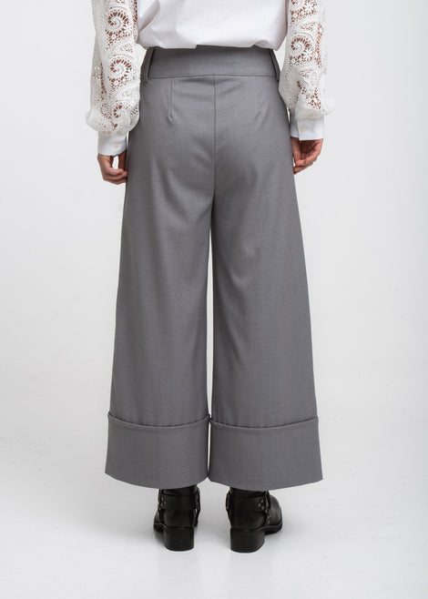 Sirmione viscose flair pants | Grigio