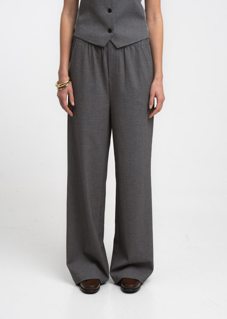 Raven viscose blend pants | Grey