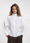 Bree cotton poplin blouse | White