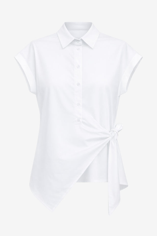 Aston blouse technical jersey Aston blouse technical jersey | White