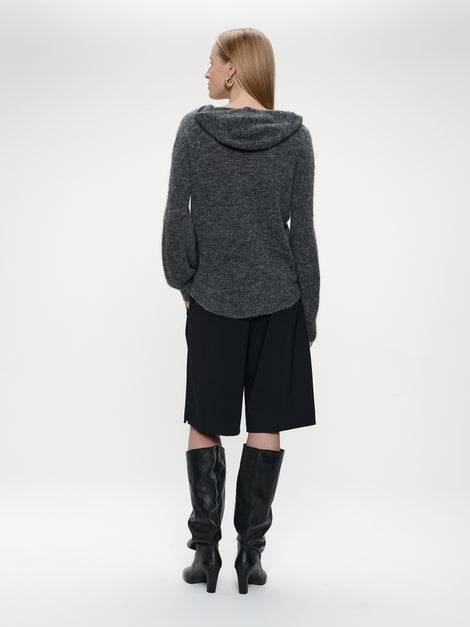 Hoodie pullover H22167 | Grey Melange