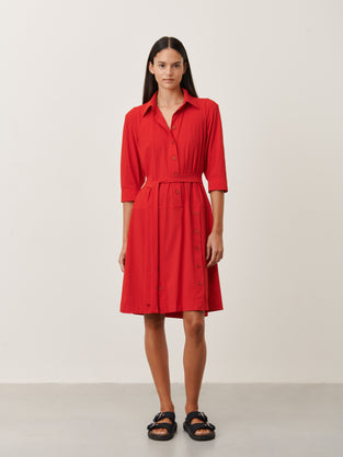 Ramona Dress Technical Jersey | Red