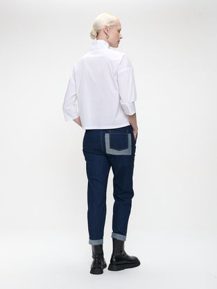 Angelika poplin top | White