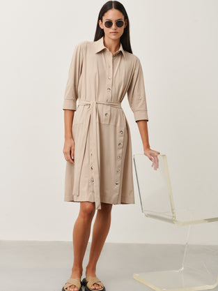 Ramona Dress Technical Jersey | Sand