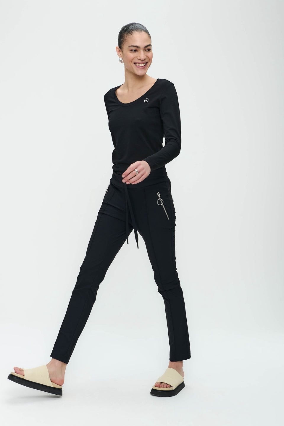 T shirt R Neck Easy Wear Organic Cotton | Black