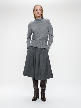 Pullover viscose NB2275 | Dark Grey Melange