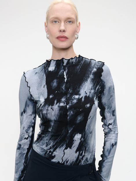 Janette allover print top | Allover