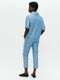 Florian eco-leather top | Light Blue