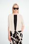 Seamless cotton cardigan 394 | Ecru