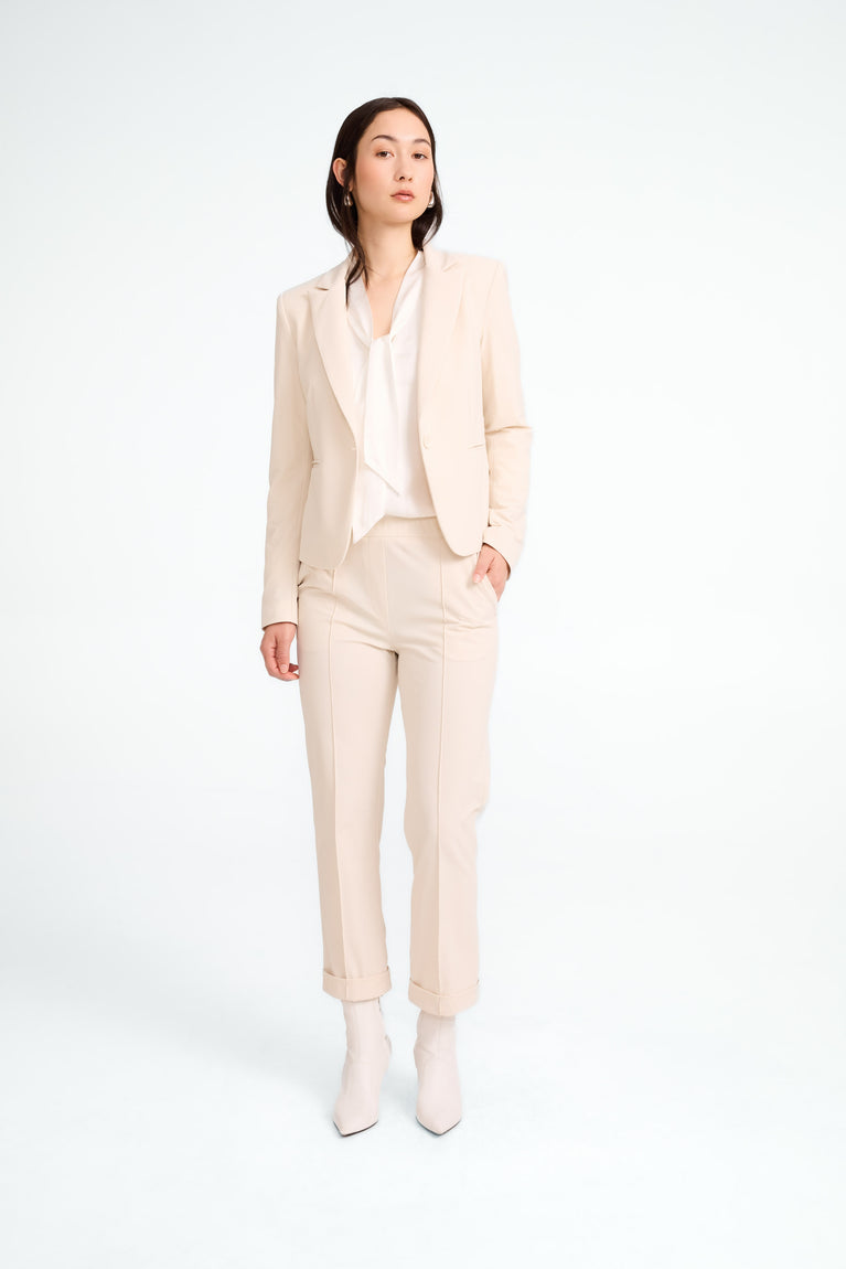 Elvira blazer structure technical jersey | Light Sand