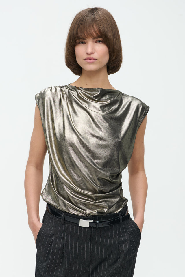 Nelly Top | Gold Shiny