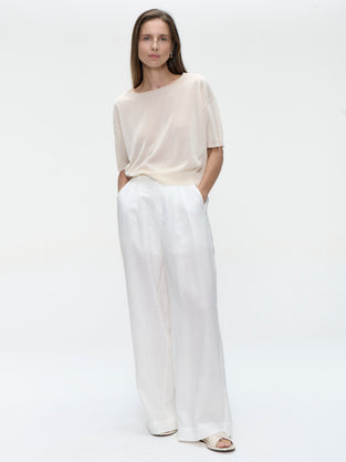 Hamako linnen mix pants | Off White