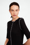 Jordan strech viscose top | Black White