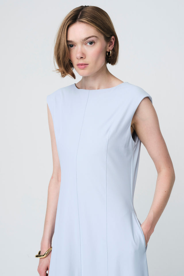 Ricarda structure tech jersey dress | Light Blue