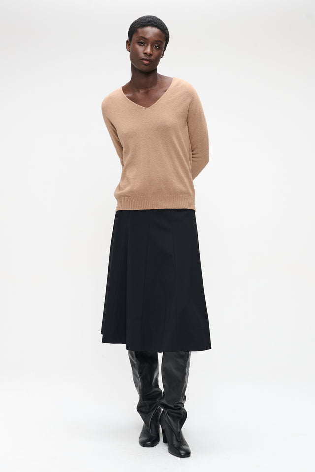 Mishele heavy tech jersay skirt | Black