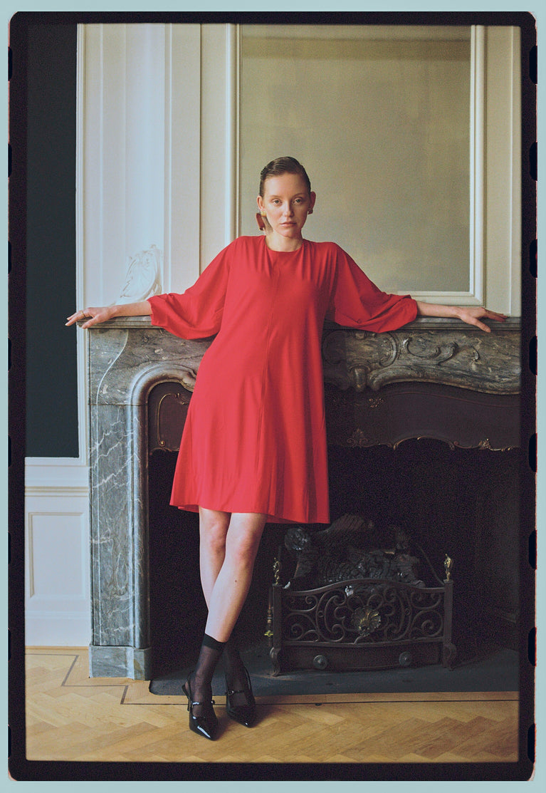 Lide dress technical jersey | Red