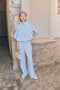 AntinyP structure tech jersay pants | Light Blue