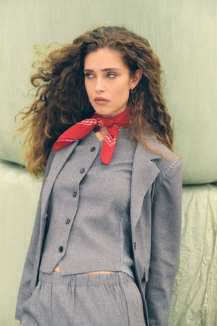 Eleni viscose basic blazer | Grey