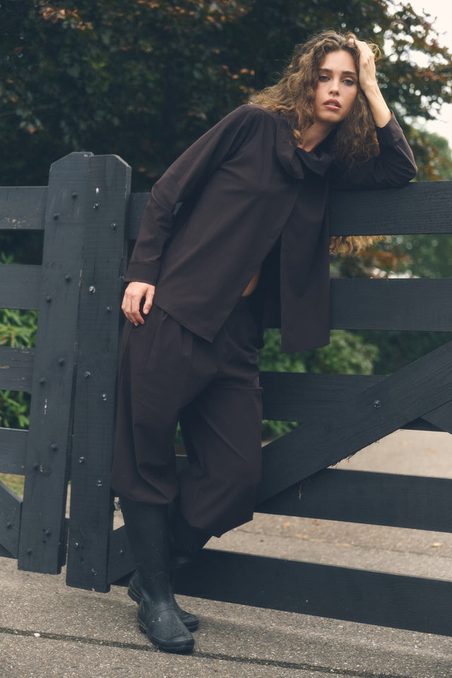 Carlos jacket technical jersey | Chocolate