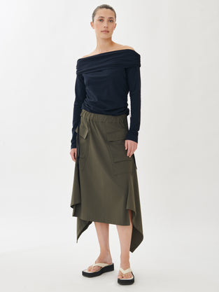 Yanna Skirt Technical Jersey | Army