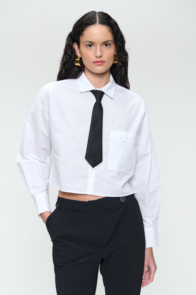 Linfa studio poplin blouse | White