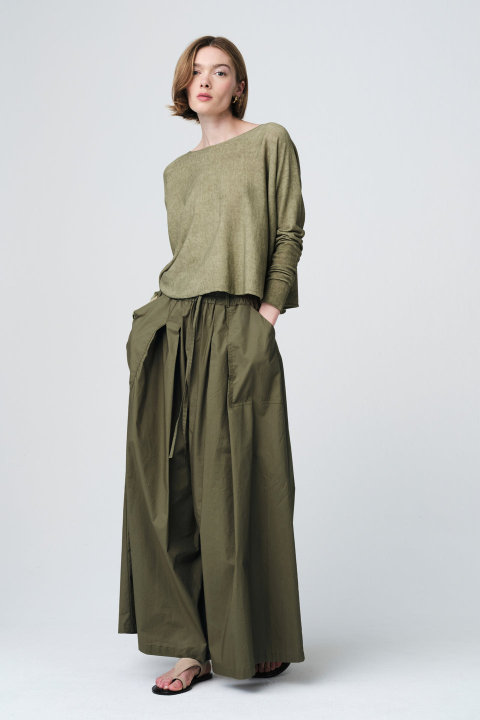Pullover cotton dyed 3404 | Green