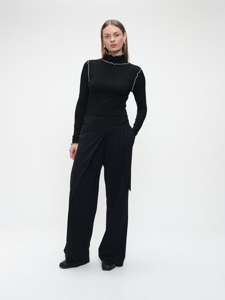 Enny pants technical jersey | Black
