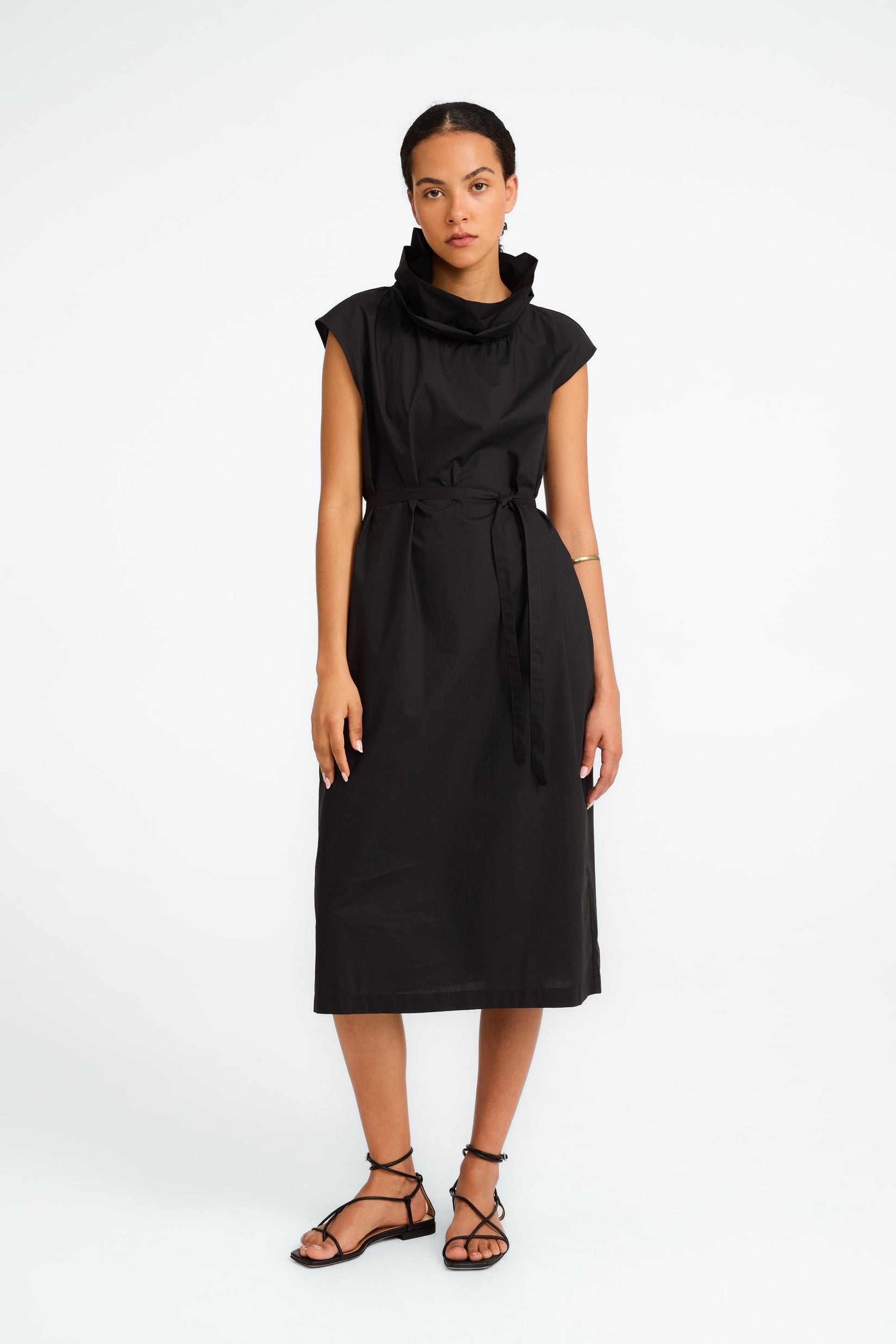 Dress poplin cotton blend | Black