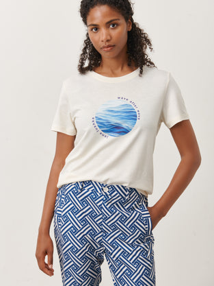 T-Shirt Tyra Sun Organic Cotton | Gardenia