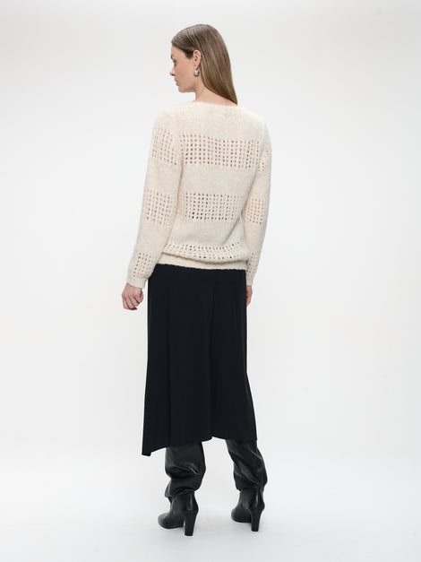 Tine skirt technical jersey | Black