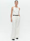 Yvette shiny line viscose pants | Off White