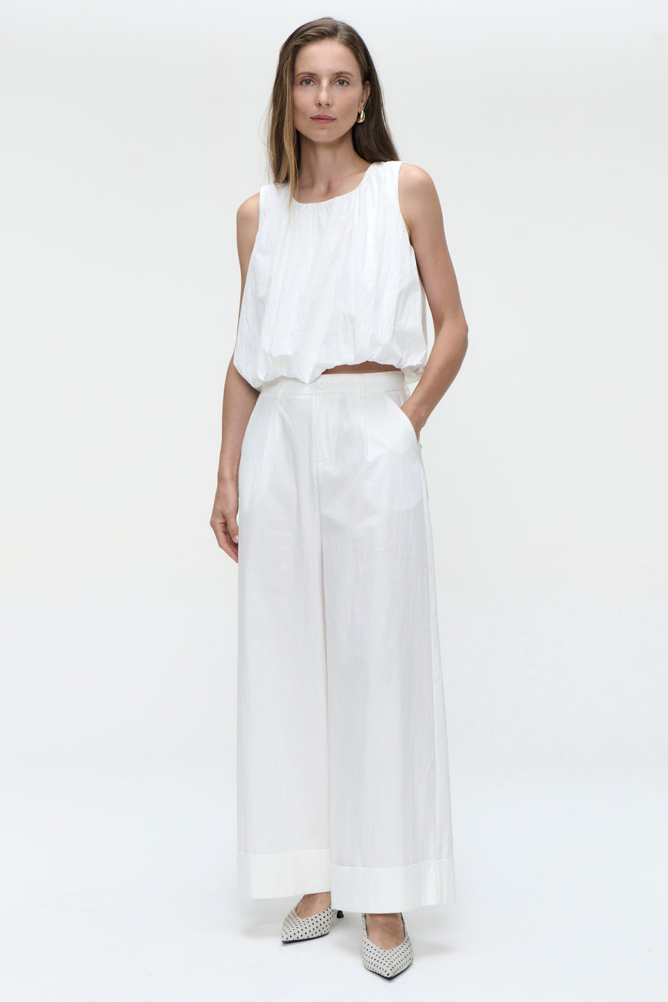 Nori cotton top | Off White